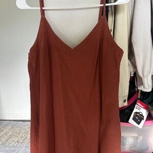 Rust Orange Sleeveless Dress